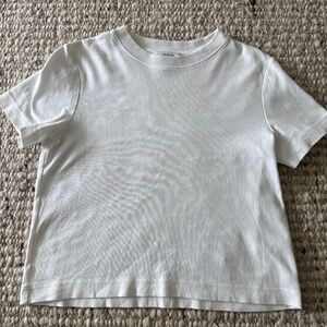 COS white short sleeve shirt